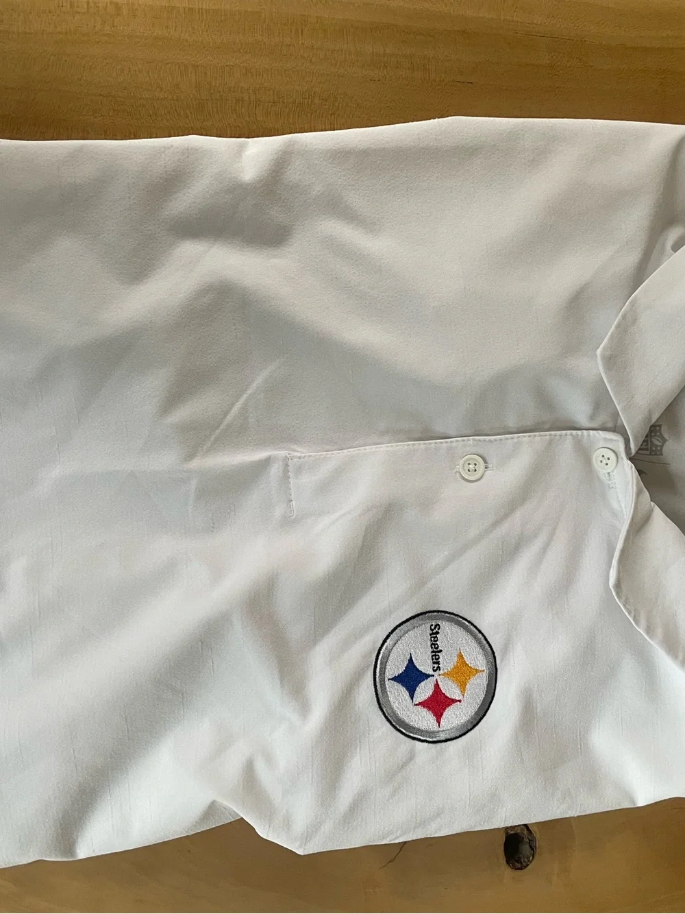 Official  NFL Pittsburgh Steelers White Polo Shirt